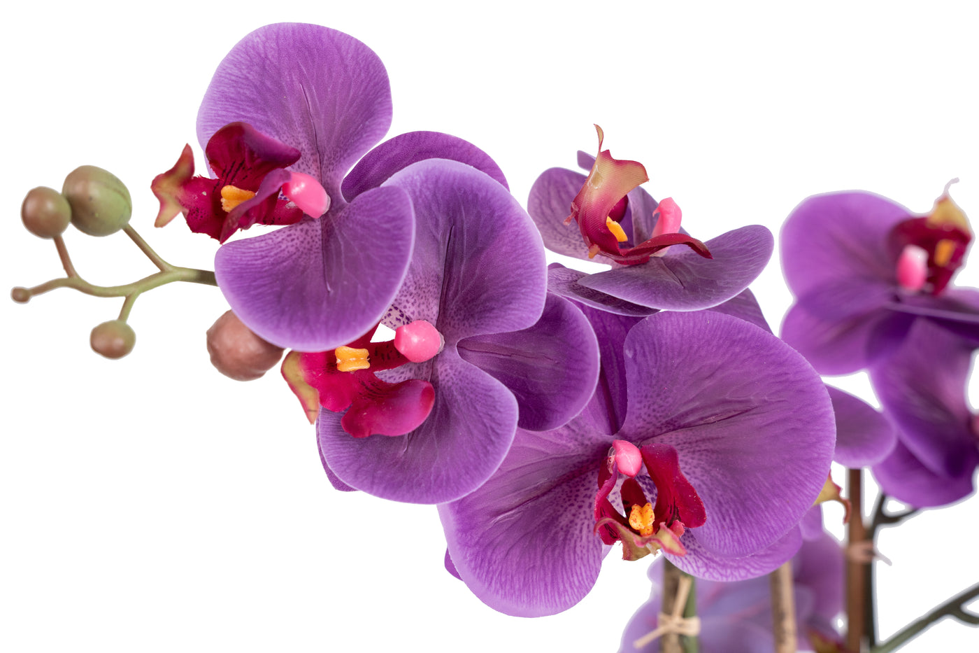 Orhidee artificiala mov cu aspect natural H71 cm cu 9 tulpini