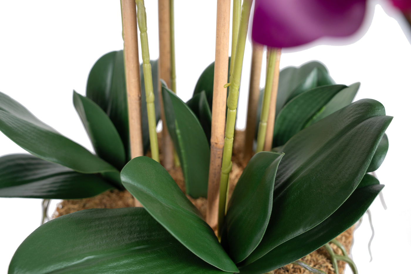 Orhidee artificiala mov cu aspect natural H76 cm cu 7 tulpini