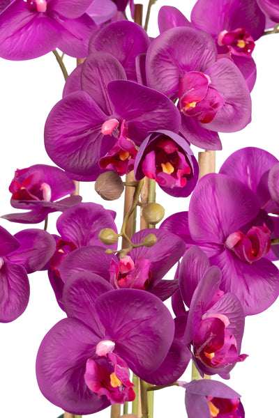 Orhidee artificiala mov cu aspect natural H76 cm cu 7 tulpini