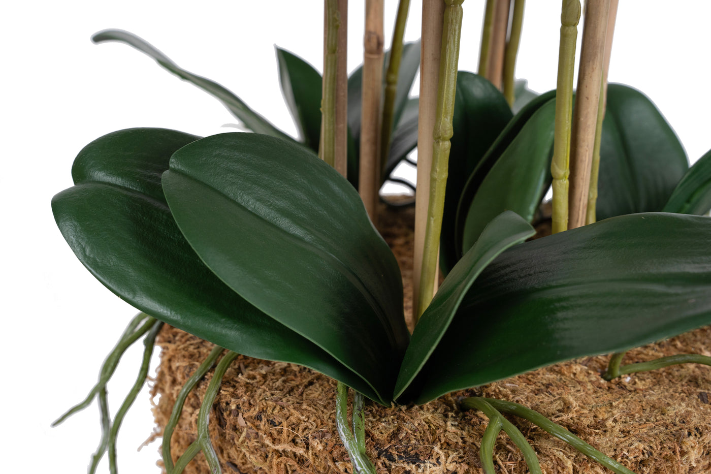 Orhidee artificiala mov cu aspect natural H80 cm cu 9 tulpini