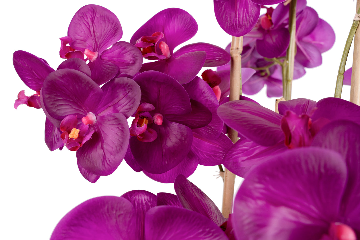 Orhidee artificiala mov cu aspect natural H80 cm cu 9 tulpini