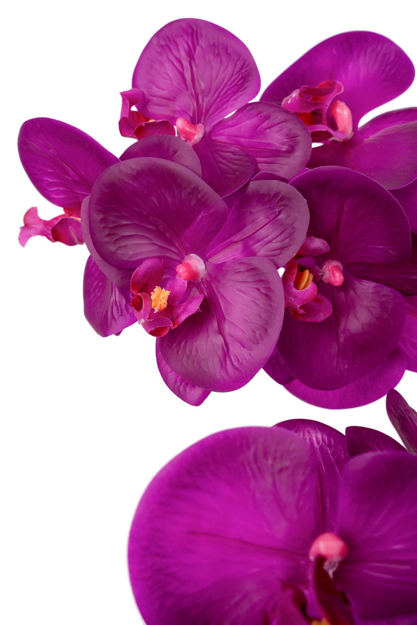 Orhidee artificiala mov cu aspect natural H80 cm cu 9 tulpini