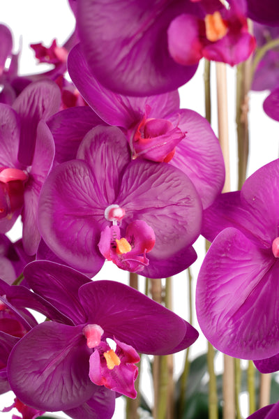 Orhidee artificiala mov cu aspect natural H80 cm cu 9 tulpini