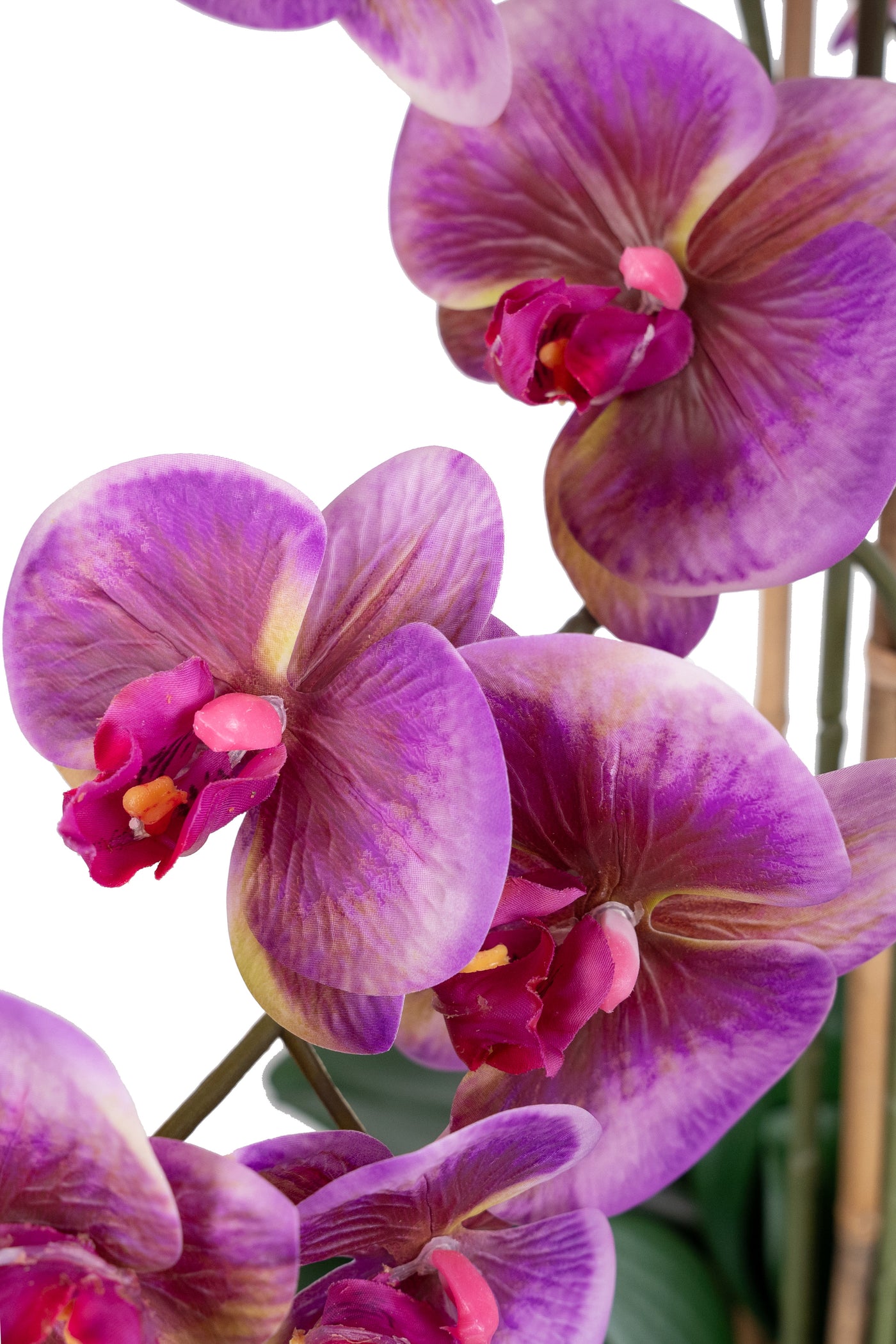 Orhidee artificiala mov cu aspect natural H95 cm cu 9 tulpini