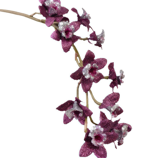 Orhidee artificiala mov Cymbidium Xmas D8x7xH80 cm