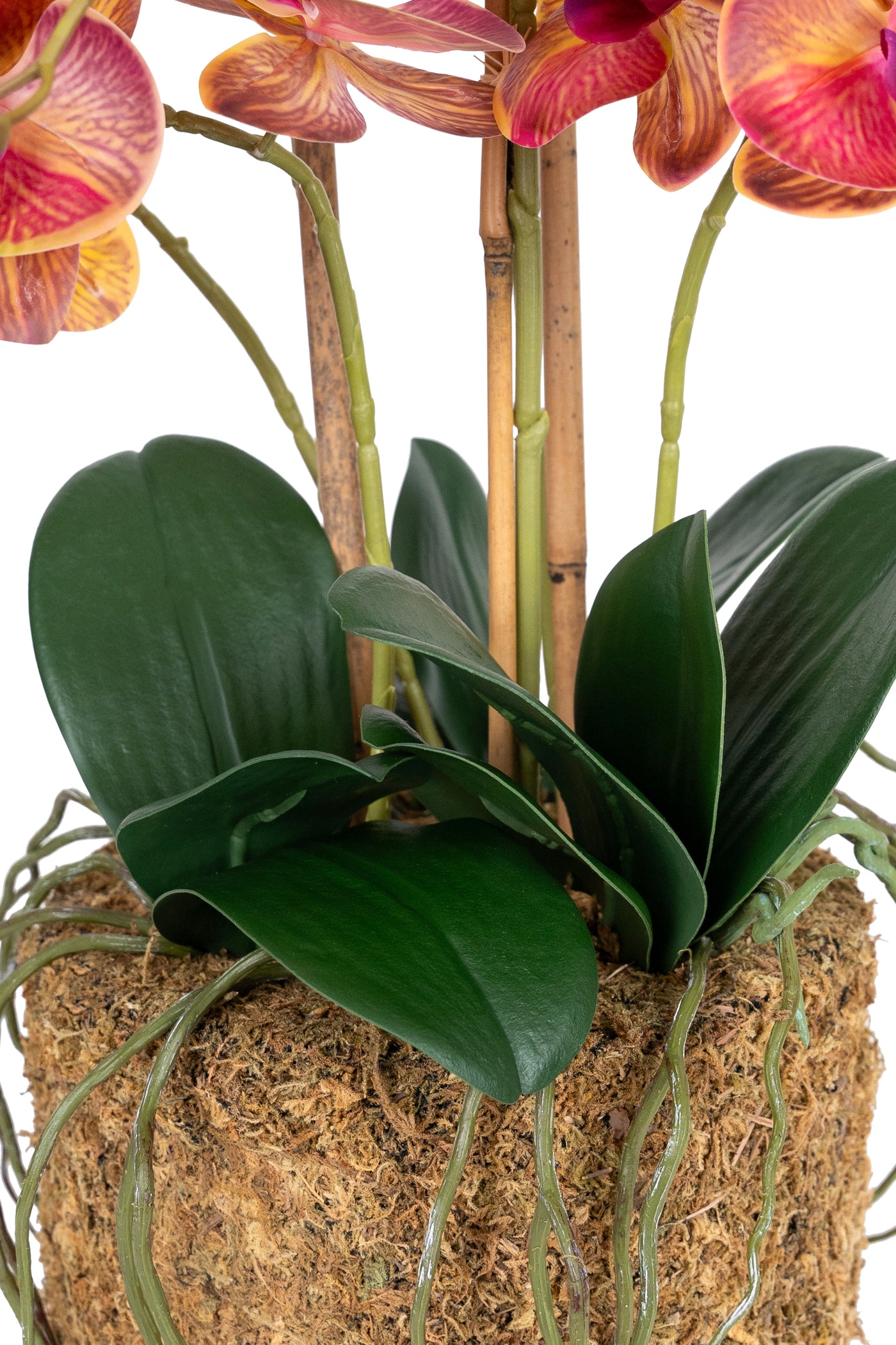 Orhidee artificiala mov deschis cu aspect natural H59 cm cu 6 tulpini