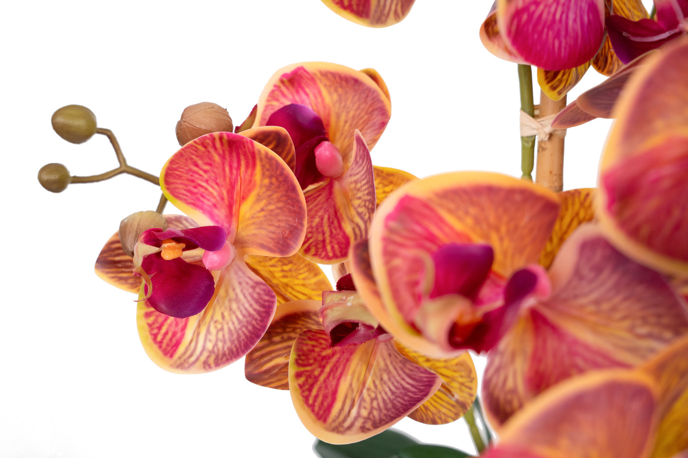 Orhidee artificiala mov deschis cu aspect natural H59 cm cu 6 tulpini