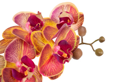 Orhidee artificiala mov deschis cu aspect natural H59 cm cu 6 tulpini