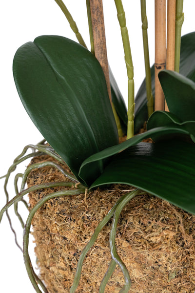 Orhidee artificiala mov deschis cu aspect natural H59 cm cu 6 tulpini