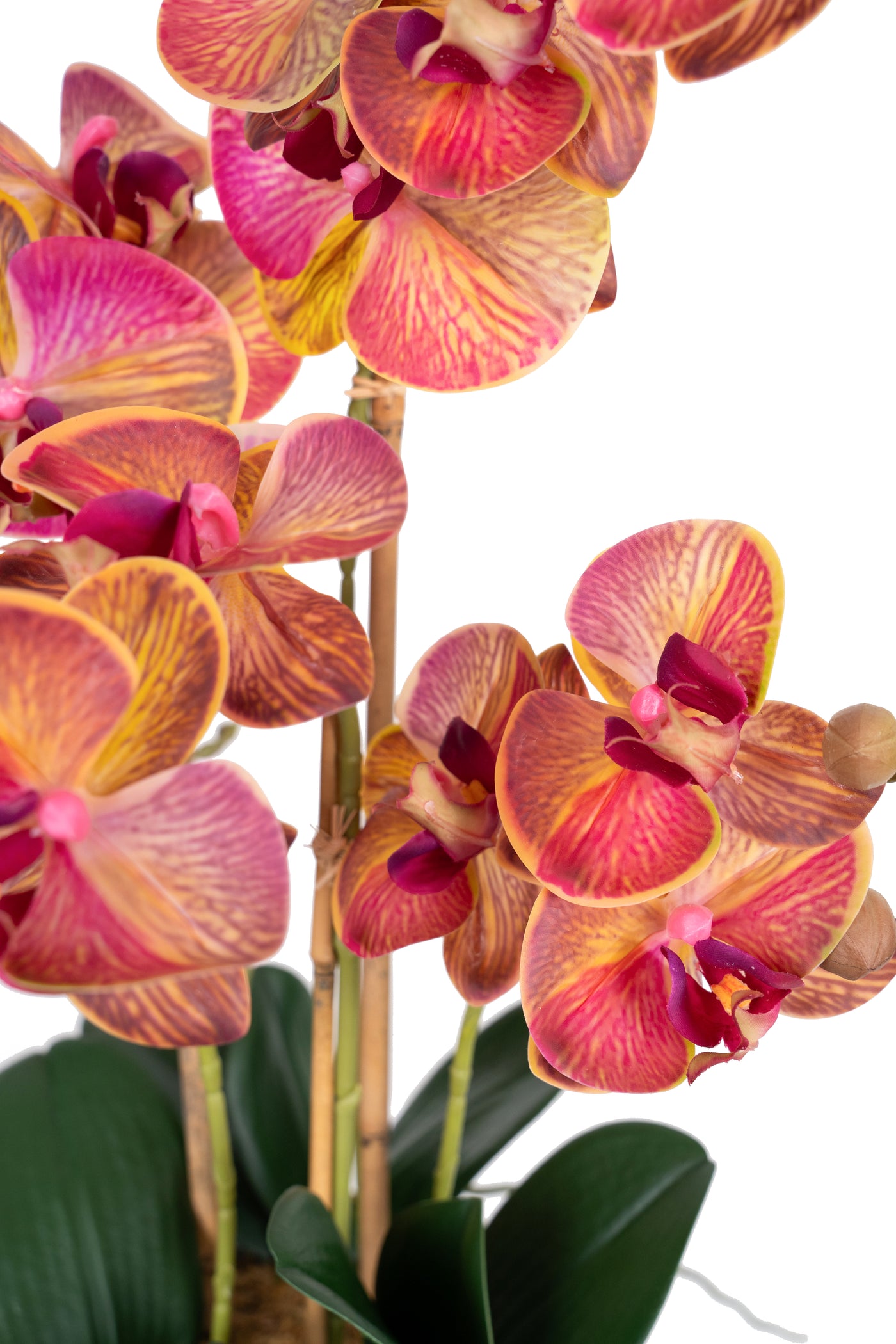 Orhidee artificiala mov deschis cu aspect natural H59 cm cu 6 tulpini