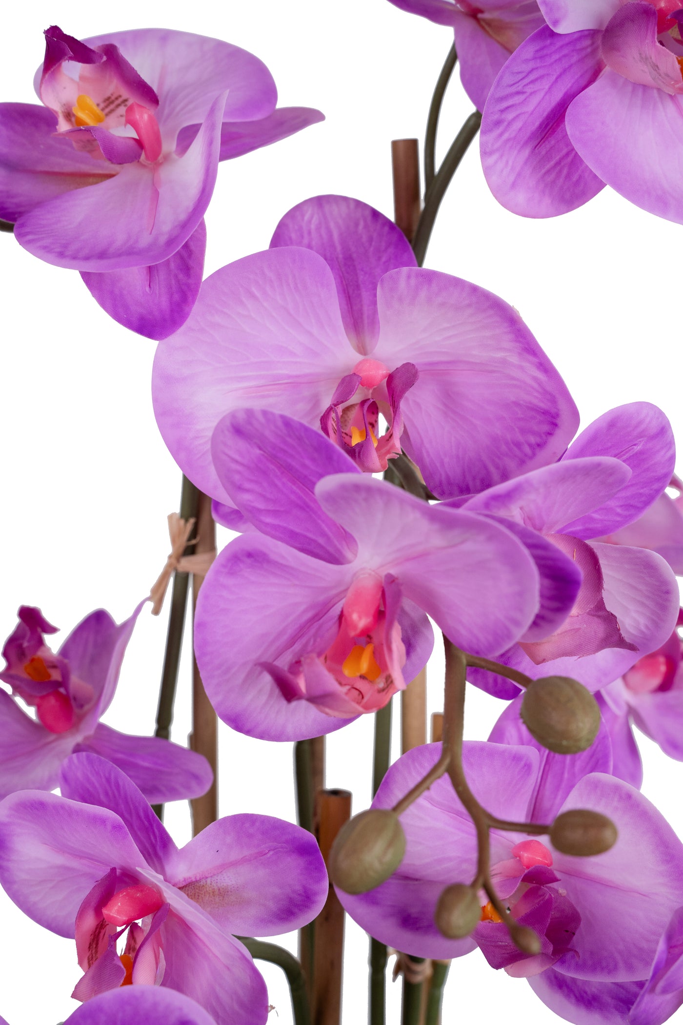 Orhidee artificiala mov deschis cu aspect natural H70 cm cu 7 tulpini