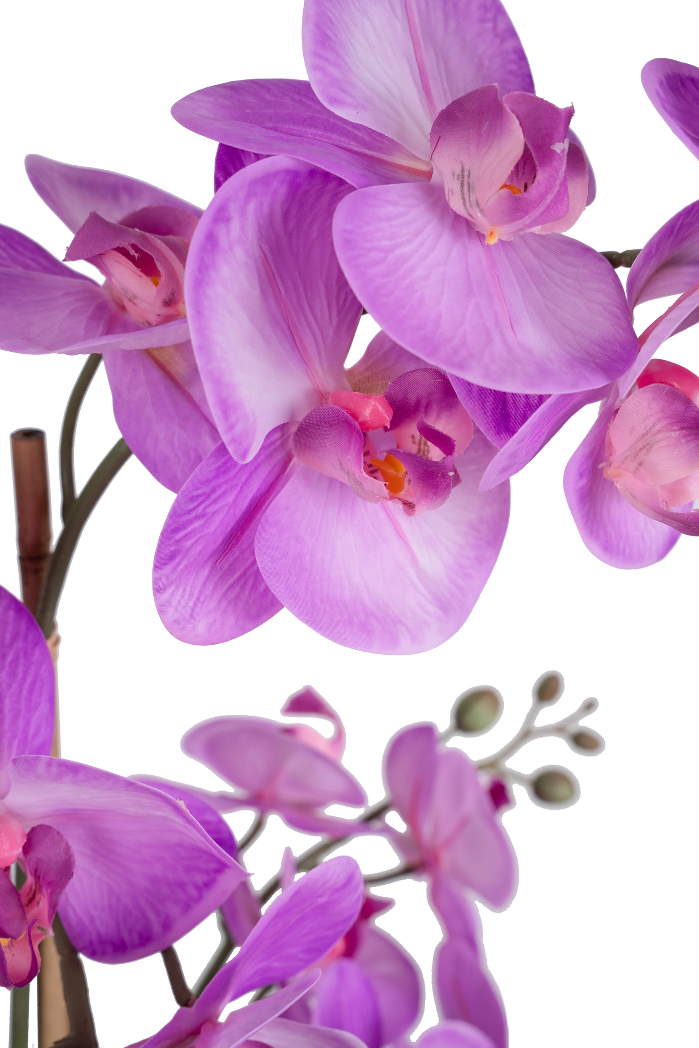 Orhidee artificiala mov deschis cu aspect natural H70 cm cu 7 tulpini