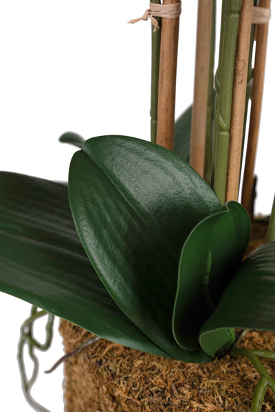 Orhidee artificiala mov deschis cu aspect natural H70 cm cu 7 tulpini