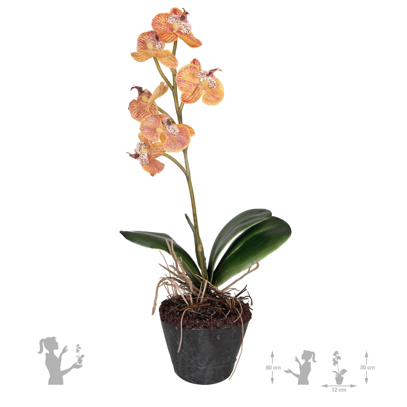 Orhidee artificiala Phalaenopsis 30 cm HO in ghiveci