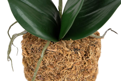 Orhidee artificiala portocaliu cu grena cu aspect natural H43 cm cu 1 tulpina