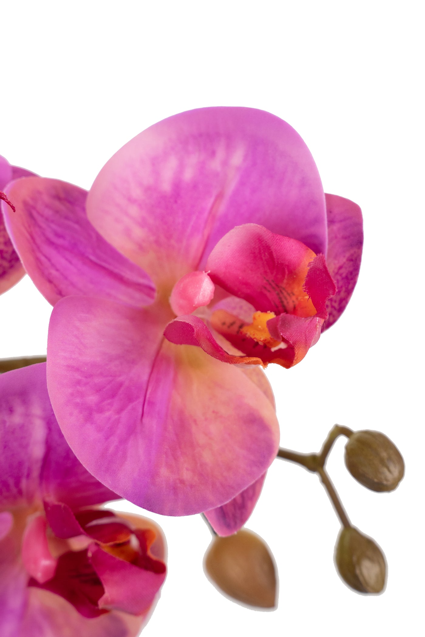 Orhidee artificiala roz cu aspect natural H54 cm cu 3 tulpini