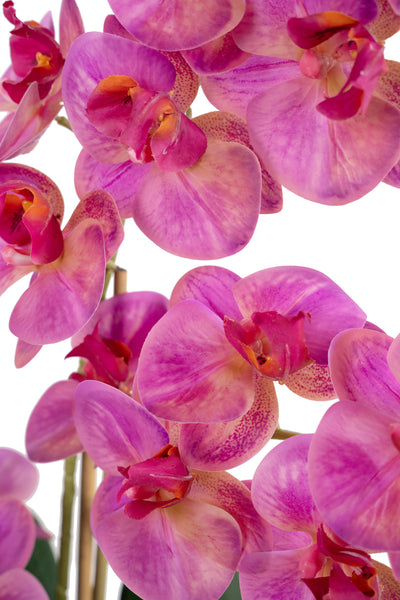 Orhidee artificiala roz cu aspect natural H54 cm cu 3 tulpini