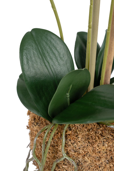 Orhidee artificiala roz cu aspect natural H54 cm cu 3 tulpini