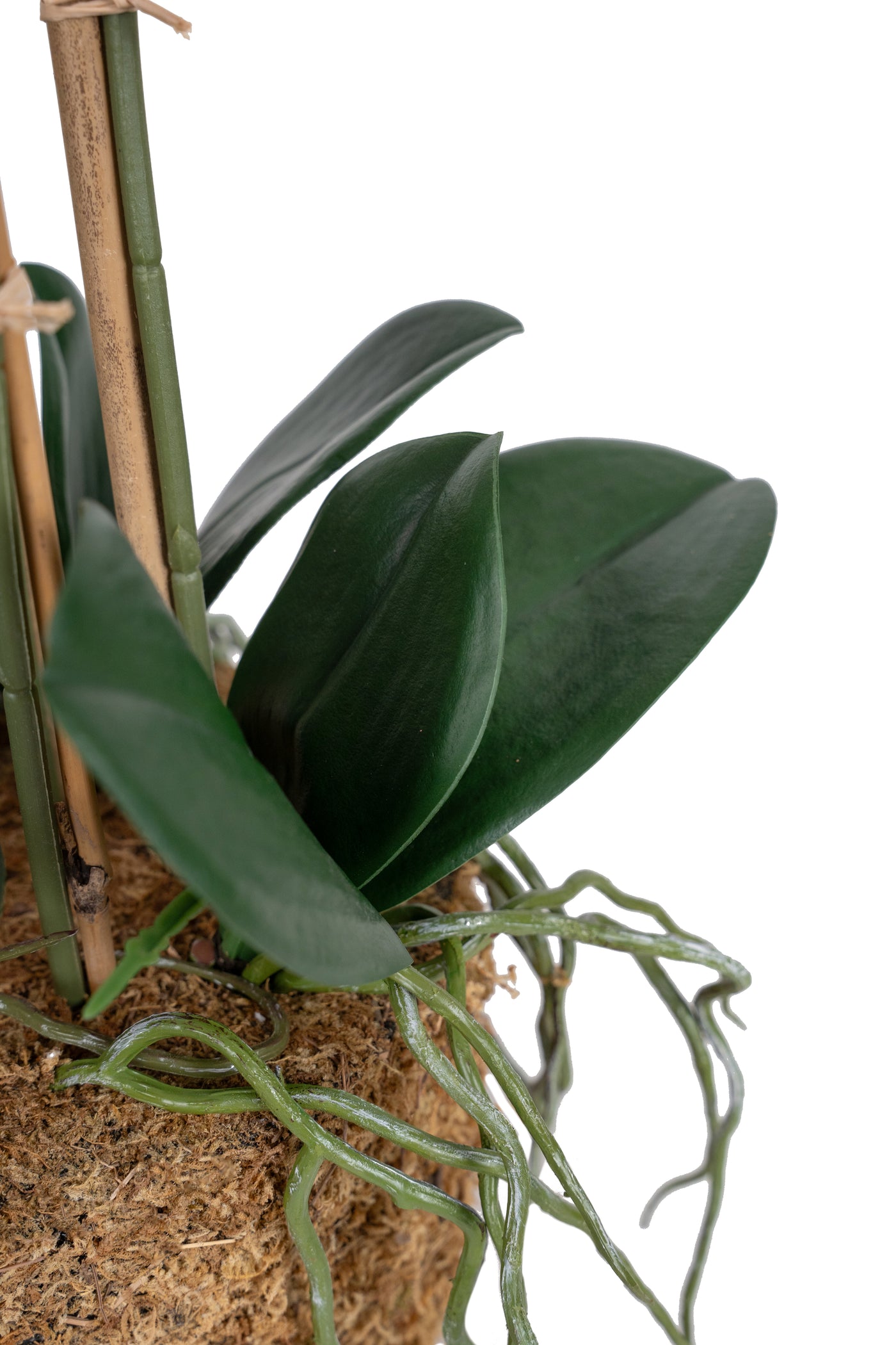 Orhidee artificiala roz cu aspect natural H54 cm cu 5 tulpini