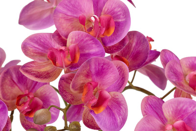 Orhidee artificiala roz cu aspect natural H56 cm cu 2 tulpini