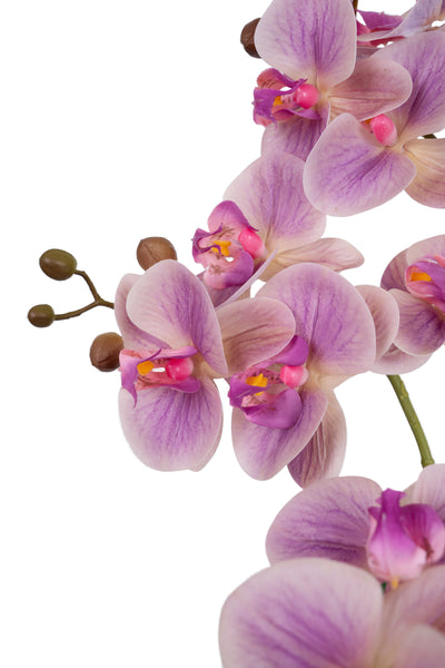 Orhidee artificiala roz cu aspect natural H59 cm cu 5 tulpini