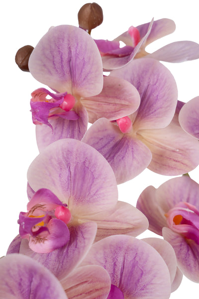 Orhidee artificiala roz cu aspect natural H59 cm cu 5 tulpini