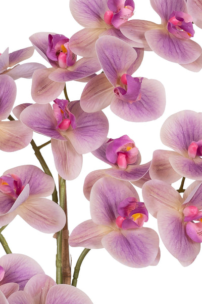 Orhidee artificiala roz cu aspect natural H59 cm cu 5 tulpini