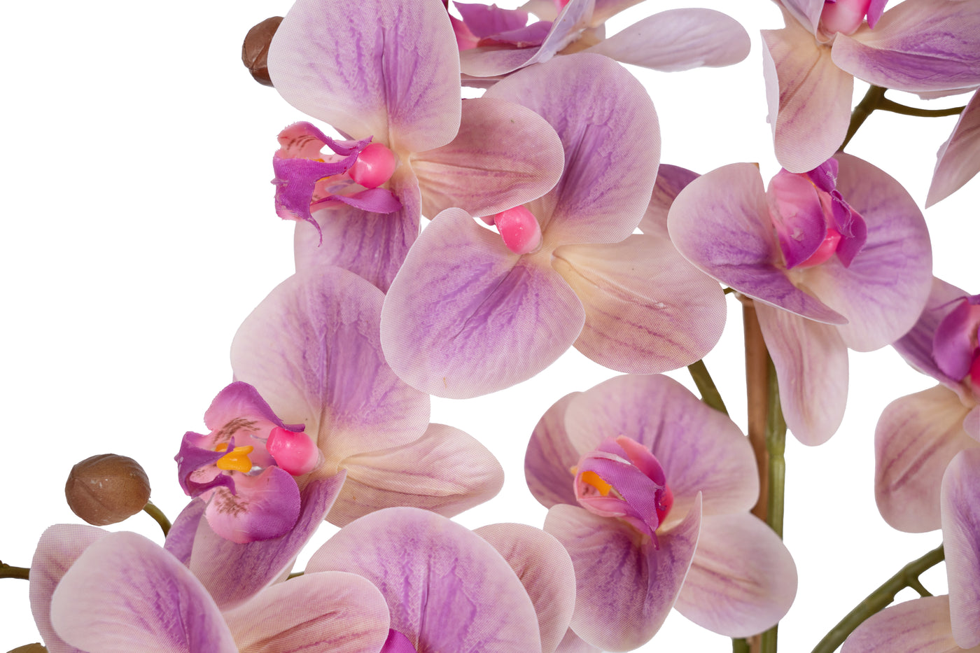 Orhidee artificiala roz cu aspect natural H59 cm cu 5 tulpini