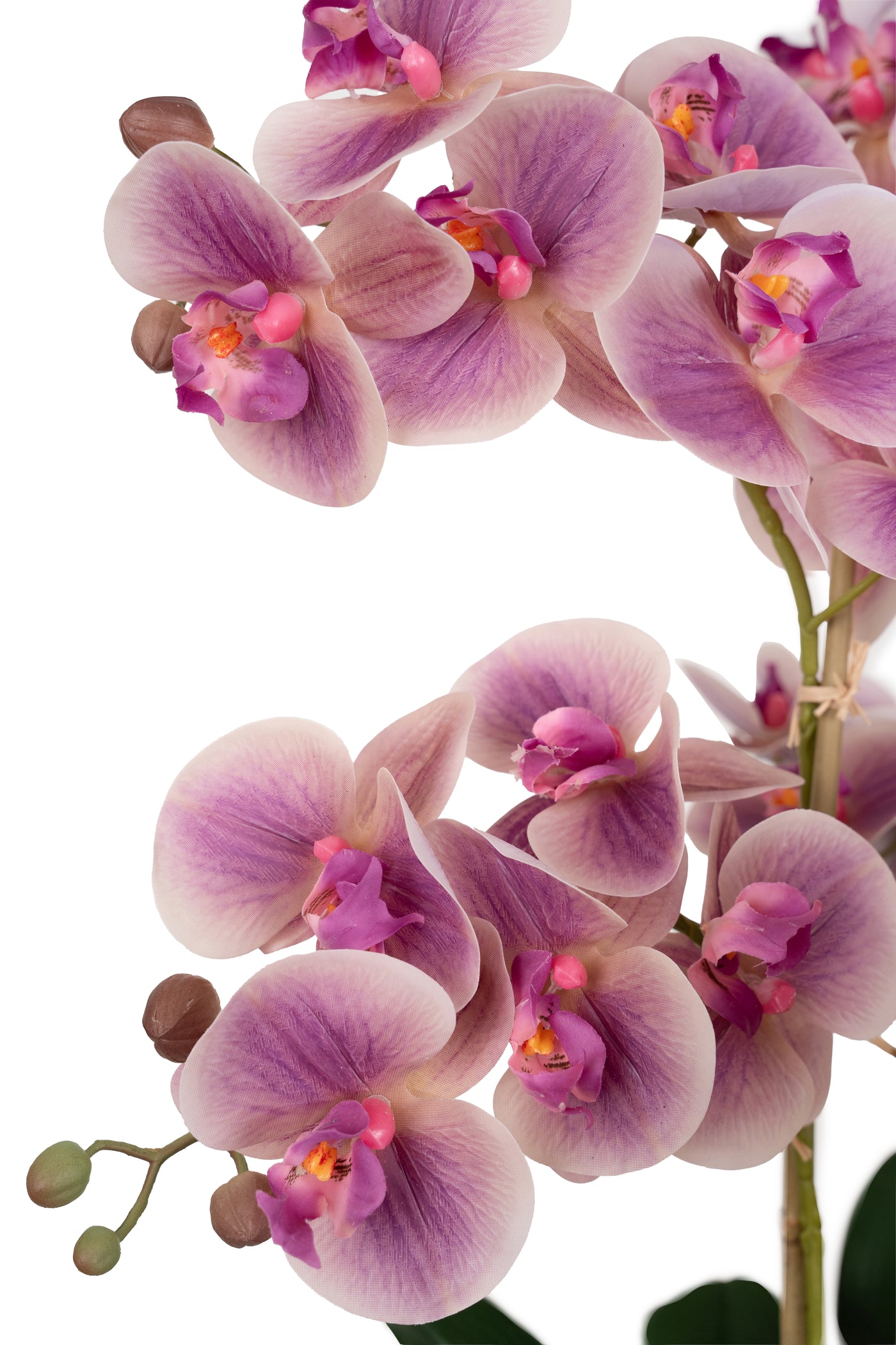 Orhidee artificiala roz cu aspect natural H66 cm cu 6 tulpini