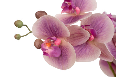 Orhidee artificiala roz cu aspect natural H66 cm cu 6 tulpini