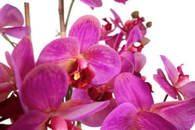 Orhidee artificiala roz cu aspect natural H71 cm cu 6 tulpini