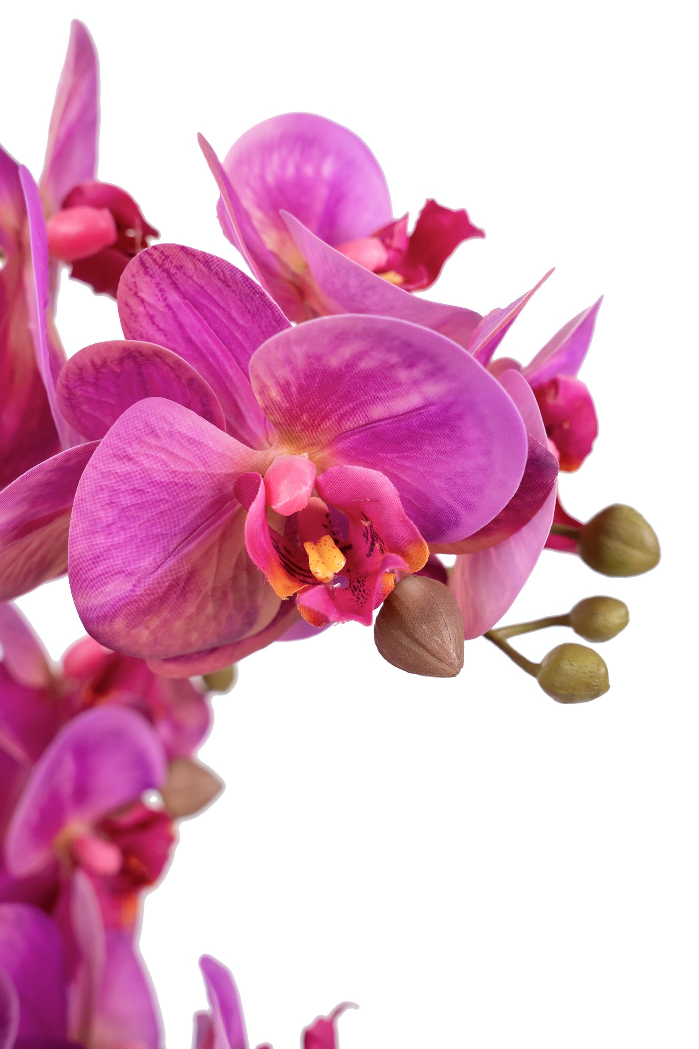 Orhidee artificiala roz cu aspect natural H71 cm cu 6 tulpini