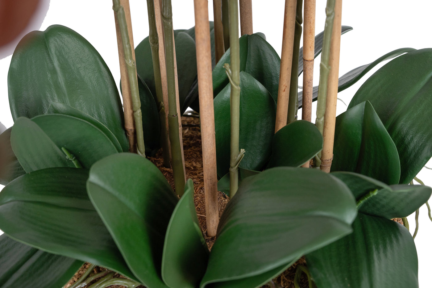 Orhidee artificiala roz cu aspect natural H90 cm cu 9 tulpini