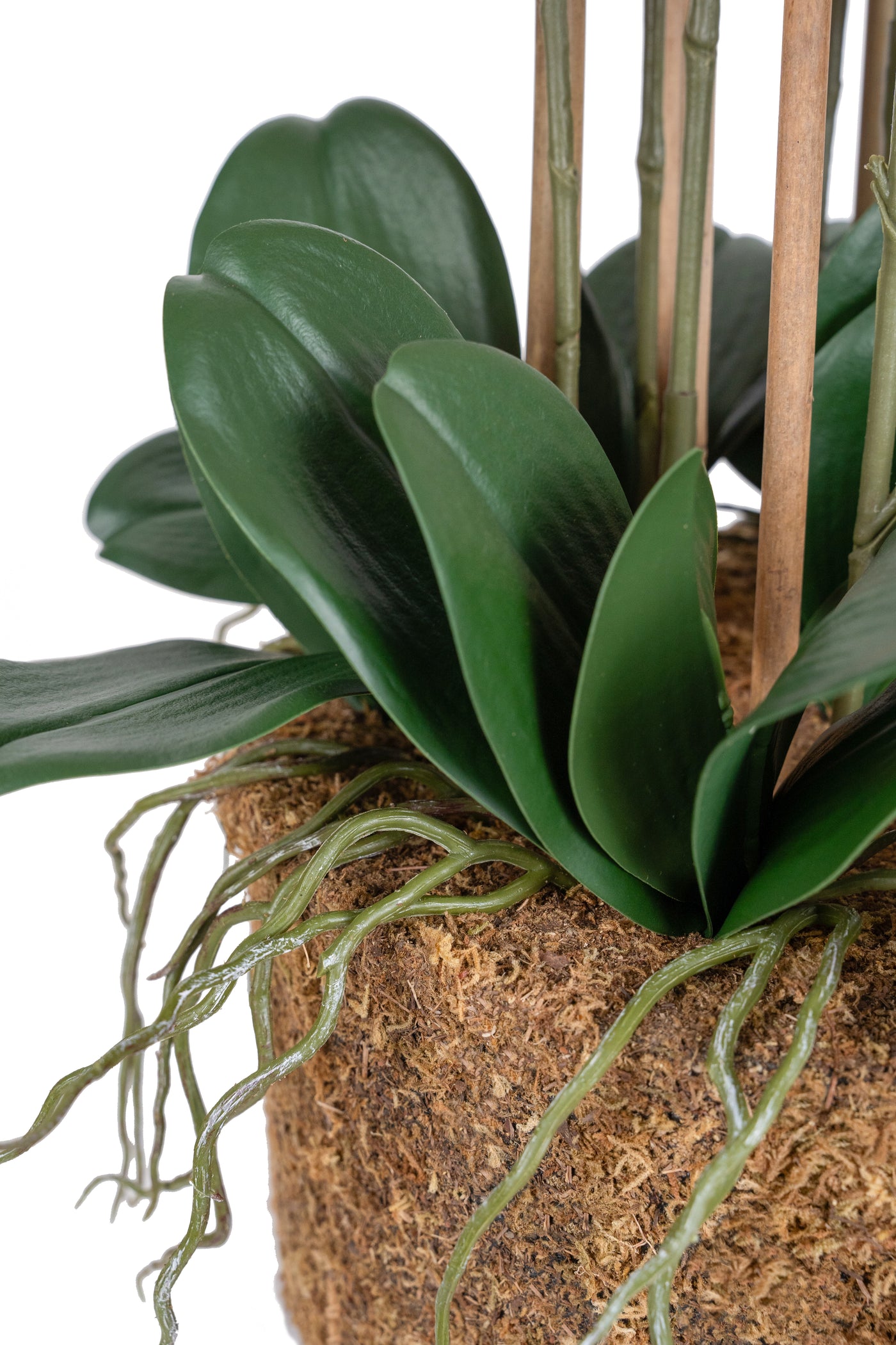 Orhidee artificiala roz cu aspect natural H90 cm cu 9 tulpini