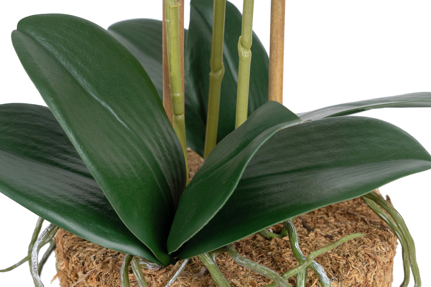 Orhidee artificiala roz intens cu aspect natural H55 cm cu 3 tulpini