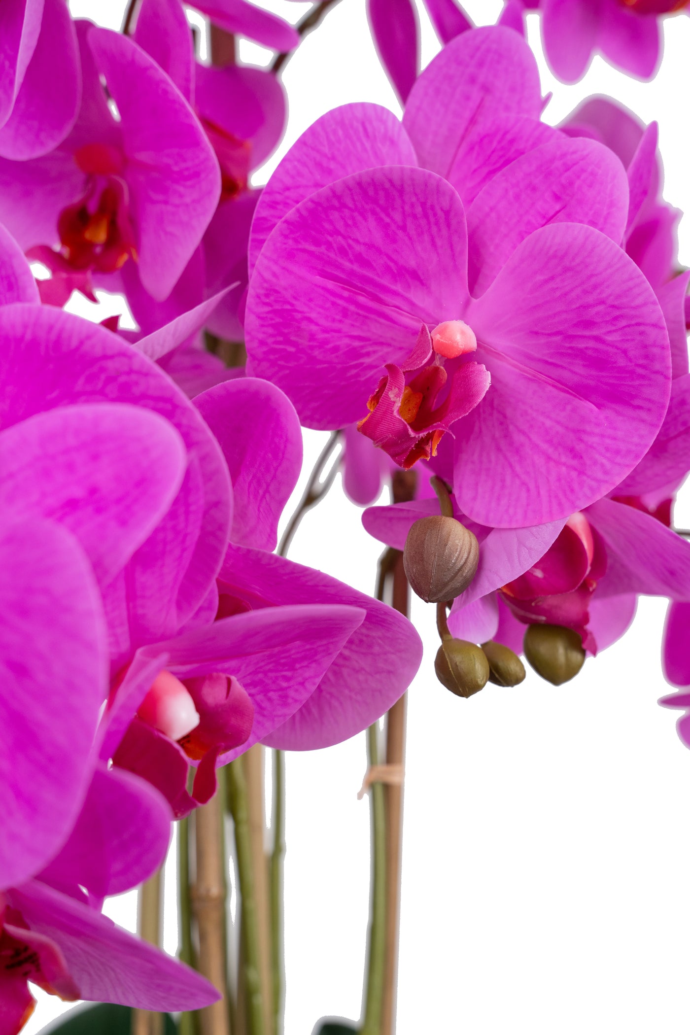 Orhidee artificiala roz intens cu aspect natural H71 cm cu 6 tulpini