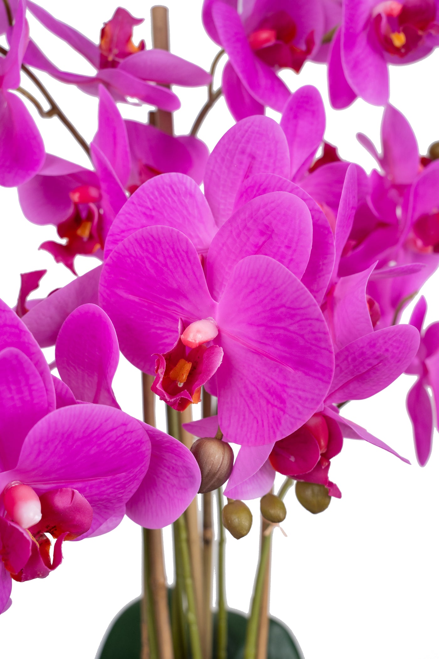 Orhidee artificiala roz intens cu aspect natural H71 cm cu 6 tulpini