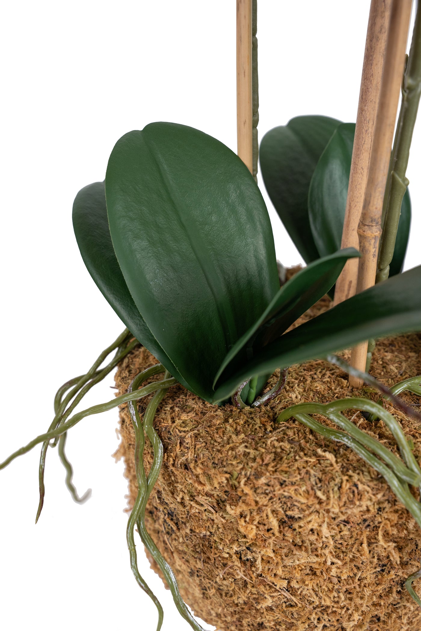 Orhidee artificiala roz-magenta cu aspect natural H61 cm cu 3 tulpini