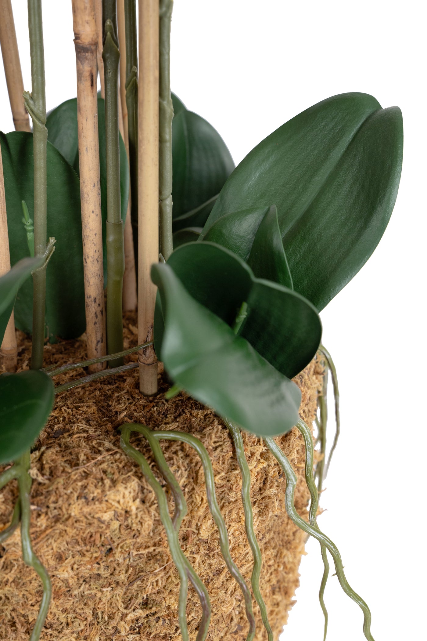 Orhidee artificiala roz-magenta cu aspect natural H90 cm cu 9 tulpini