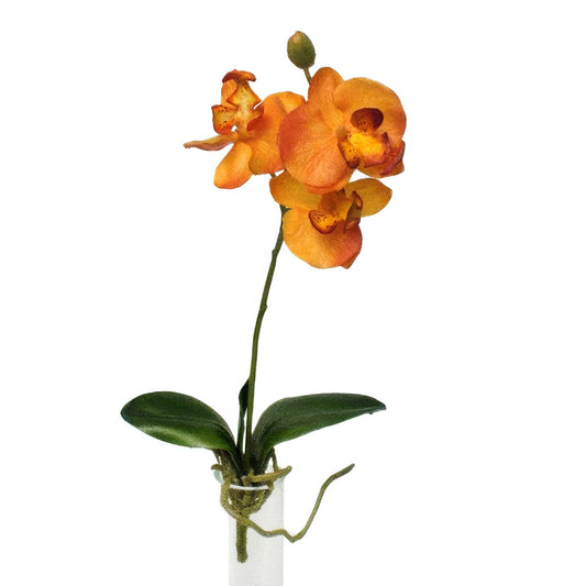Orhidee artificiale portocalii Phalaenopsis H31 cm HO