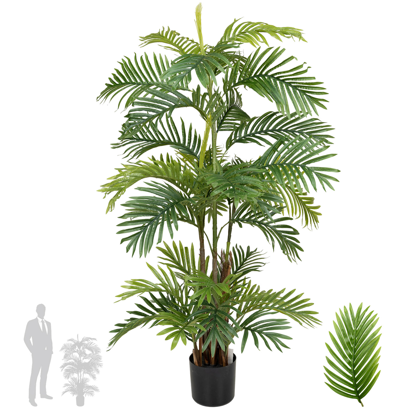 Palm artificial H120cm Areca mini cu 36 frunze