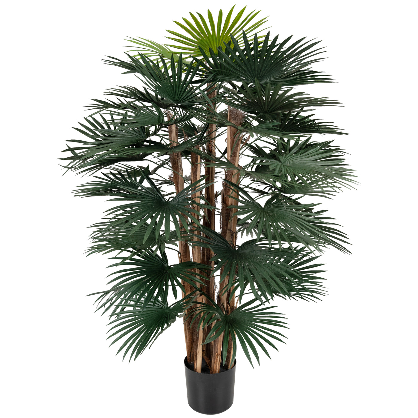 Palm artificial H120cm Rhapis excelsa cu 56 frunze cu protectie UV