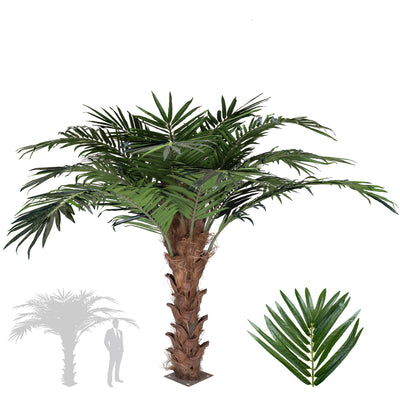 Palm artificial H240cm Phoenix exotic cu trunchi natural. coroana D300cm cu protectie UV