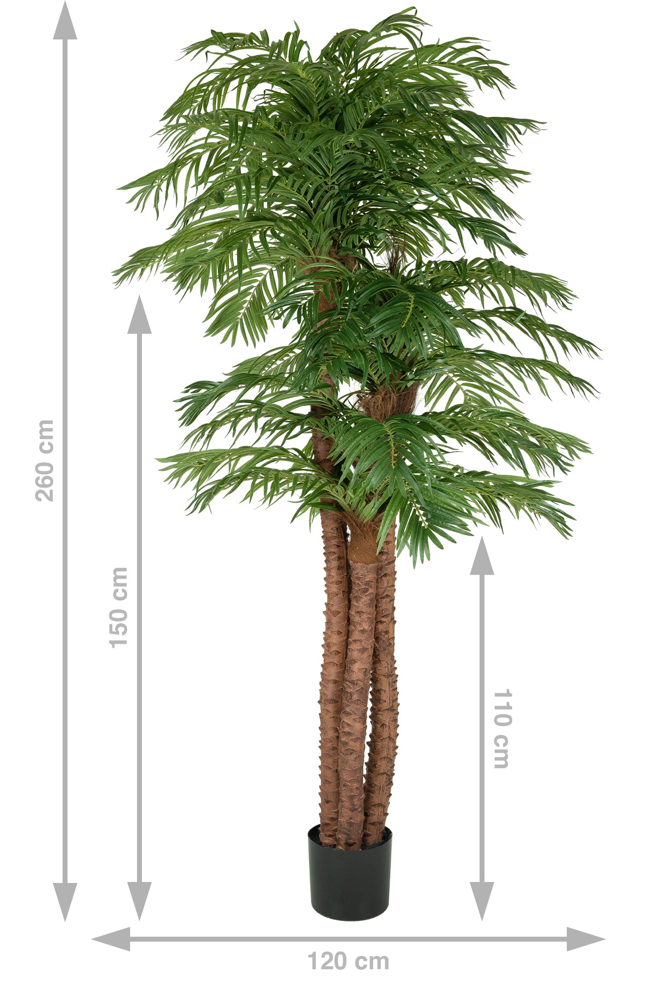 Palm artificial H260cm Phoenix roebelenii cu 54 frunze