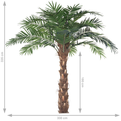 Palm artificial H350cm Phoenix exotic cu trunchi natural. coroana D350cm cu protectie UV