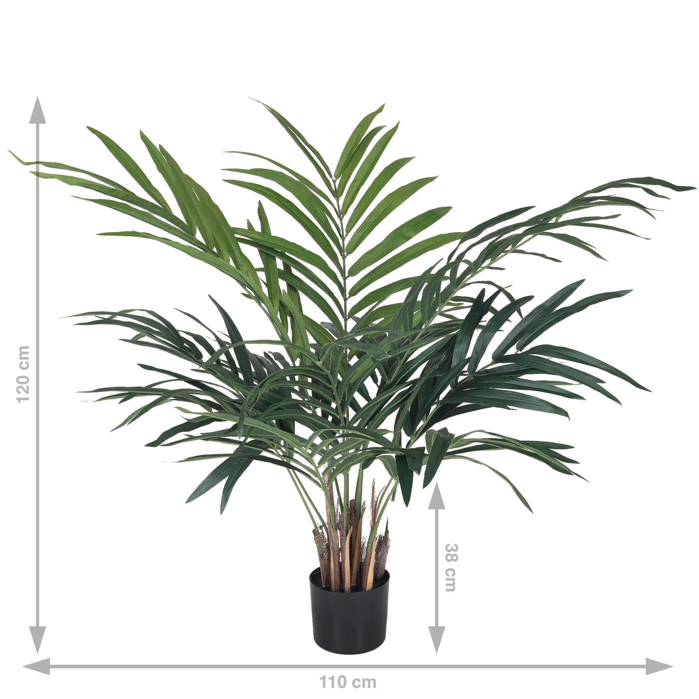 Palmier artificial H120cm Kentia cu 12 frunze
