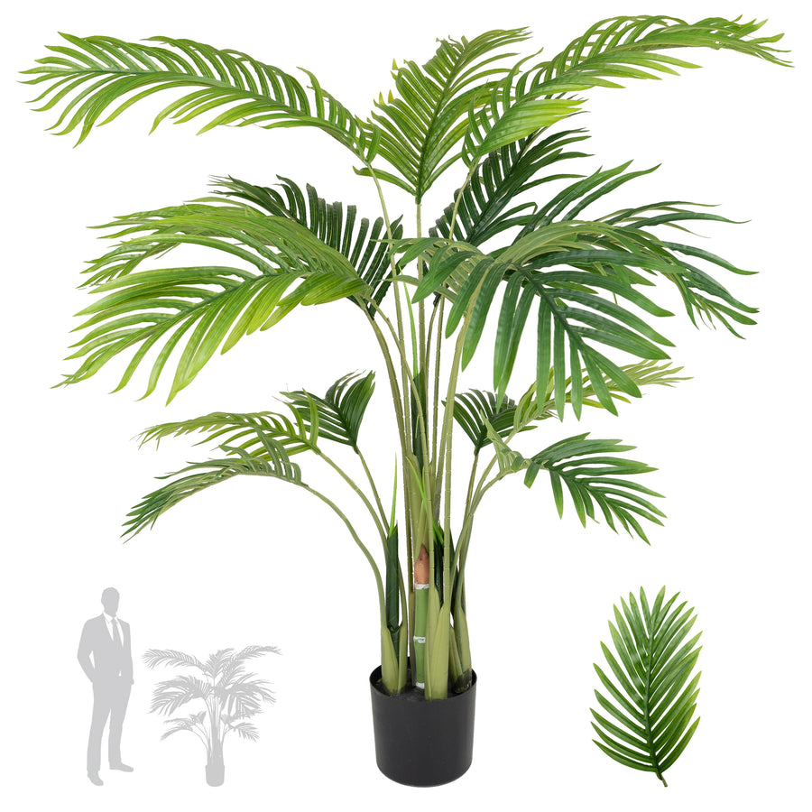 Palmier artificial H120cm Kentia cu 15 frunze