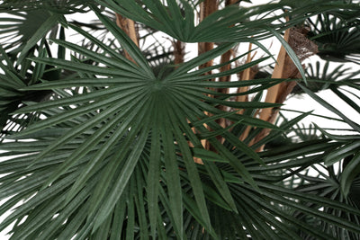 Palmier artificial H120cm Rhapis excelsa cu 56 frunze