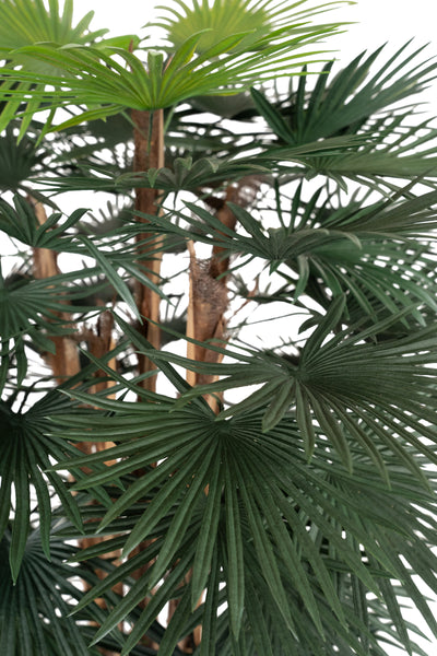 Palmier artificial H120cm Rhapis excelsa cu 56 frunze