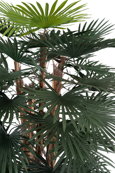 Palmier artificial H120cm Rhapis excelsa cu 56 frunze